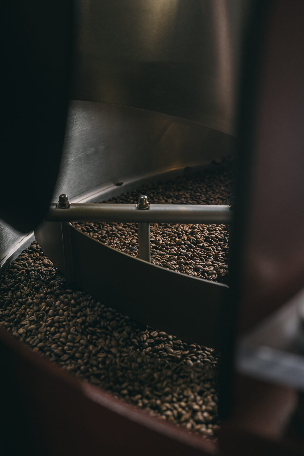 The Roasted Sip roastery floor in Jerudong